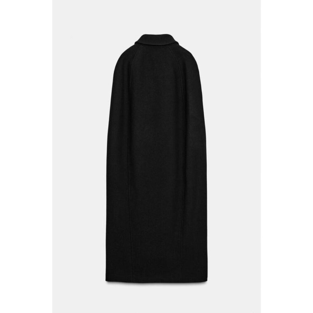 ZARA ZW COLLECTION LIMITED EDITION WOOL BLEND CAPE COAT - Picture 8 of 10